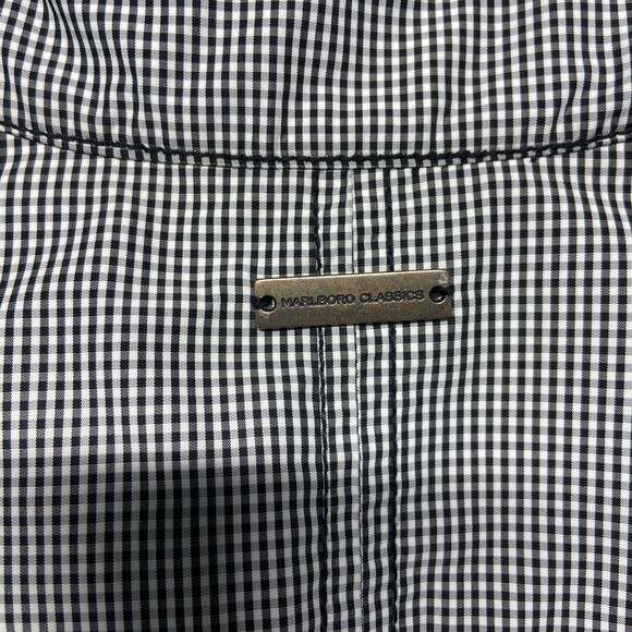 Marlboro Classics Womens Black White Plaid Check Full Zip Windbreaker EU44 - Picture 5 of 6